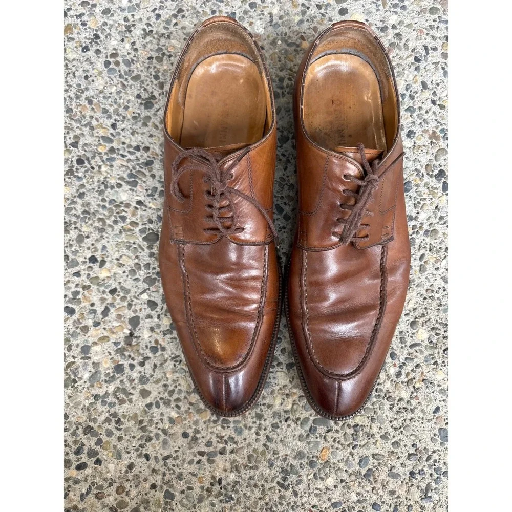Magnanni Mens 11323 Split Toe Derby Shoes‎ Brown Leather Made in Spain 10 M